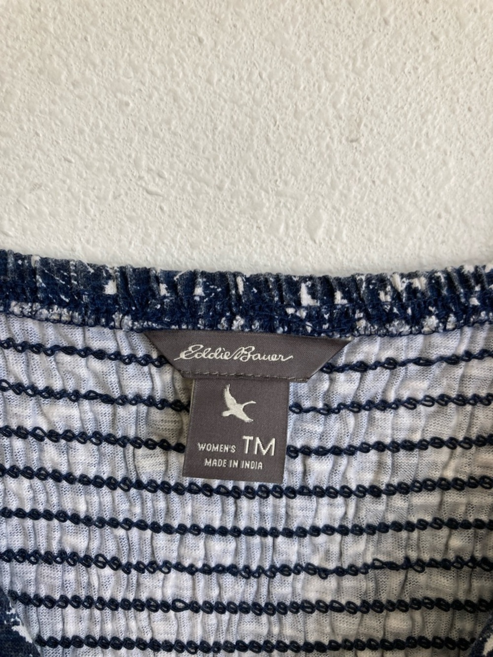 Eddie Bauer Navy and White Printed Tank Maxi Dress Medium Tall - Picture 2 of 5